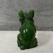 画像3: VINTAGE ANTIQUE  BULLDOG ヴィンテージ アンティーク フレンチブルドッグ オブジェ / コレクタブル ディスプレイ インテリア ガラス グリーン 置物 犬 動物 緑 アメリカ (2) (3)