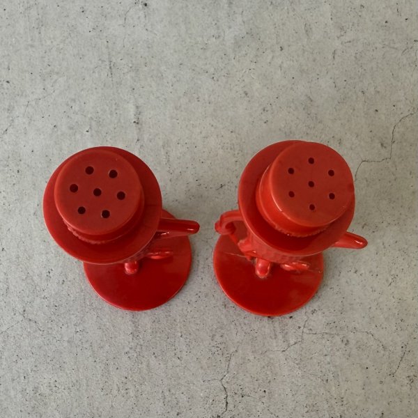 画像5: VINTAGE ANTIQUE PLANTERS MR PEANUT ヴィンテージ アンティーク ミスターピーナッツ ソルト＆ペッパー 塩胡椒入れ / コレクタブル キャラクター オブジェ ディスプレイ 赤色 雑貨 企業物 アメリカ (5)