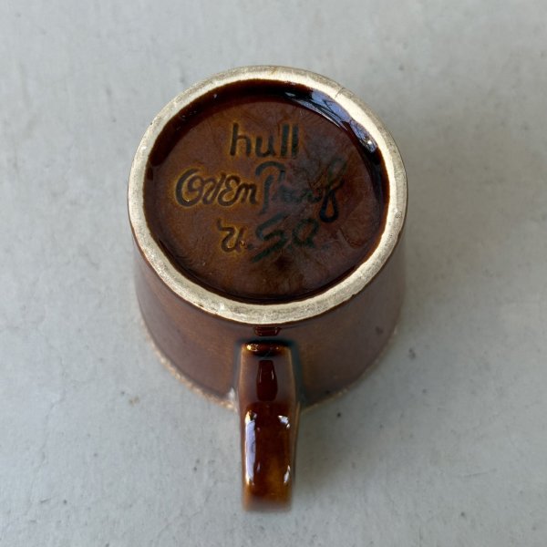 画像6: VINTAGE ANTIQUE HULL POTTERY MUGCUP ヴィンテージ アンティーク ハル マグカップ コップ 食器 陶器 / コーヒーカップ  ブラウン 茶色 カフェ 喫茶店 店舗什器 アメリカ (5) (6)