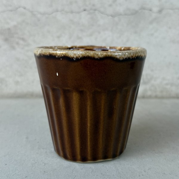 画像4: VINTAGE ANTIQUE POTTERY MUGCUP ヴィンテージ アンティーク マグカップ コップ 食器 陶器 / コーヒーカップ  ブラウン 茶色 楓 カフェ 喫茶店 店舗什器 アメリカ (8) (4)