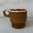 画像2: VINTAGE ANTIQUE POTTERY MUGCUP ヴィンテージ アンティーク マグカップ コップ 食器 陶器 / コーヒーカップ  ブラウン 茶色 楓 カフェ 喫茶店 店舗什器 アメリカ (7) (2)