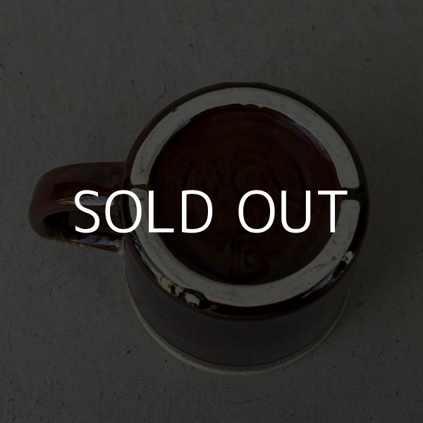 画像6: VINTAGE ANTIQUE MCCOY POTTERY MUGCUP ヴィンテージ アンティーク マッコイ マグカップ コップ 食器 陶器 / コーヒーカップ  ブラウン 茶色 カフェ 喫茶店 店舗什器 アメリカ (3) (6)