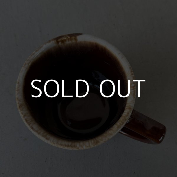 画像5: VINTAGE ANTIQUE MCCOY POTTERY MUGCUP ヴィンテージ アンティーク マッコイ マグカップ コップ 食器 陶器 / コーヒーカップ  ブラウン 茶色 カフェ 喫茶店 店舗什器 アメリカ (4) (5)