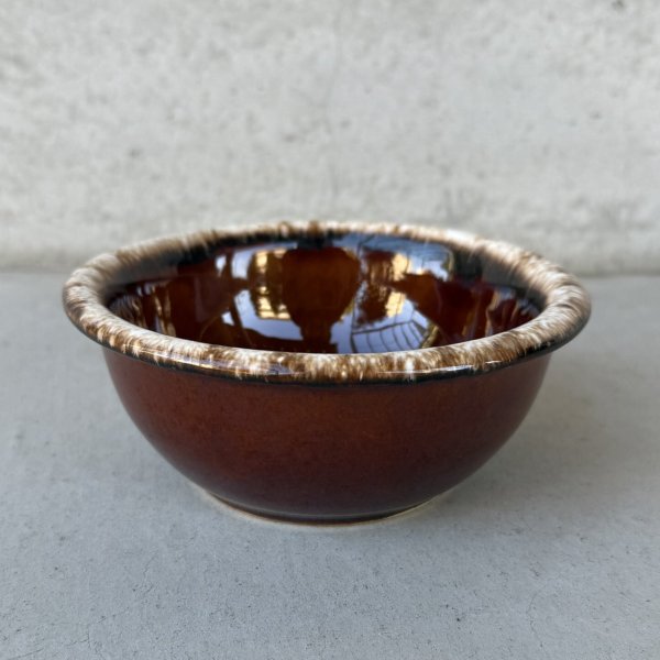 画像3: VINTAGE ANTIQUE HULL POTTERY BOWL ヴィンテージ アンティーク ハル ボウル 皿 食器 陶器 / ブラウン 茶色 カフェ 喫茶店 店舗什器 アメリカ (1) (3)