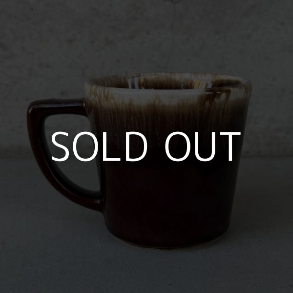 画像2: VINTAGE ANTIQUE MCCOY POTTERY MUGCUP ヴィンテージ アンティーク マッコイ マグカップ コップ 食器 陶器 / コーヒーカップ  ブラウン 茶色 カフェ 喫茶店 店舗什器 アメリカ (4) (2)