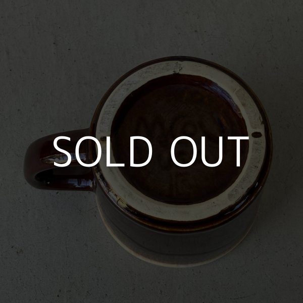 画像6: VINTAGE ANTIQUE MCCOY POTTERY MUGCUP ヴィンテージ アンティーク マッコイ マグカップ コップ 食器 陶器 / コーヒーカップ  ブラウン 茶色 カフェ 喫茶店 店舗什器 アメリカ (4) (6)