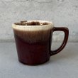画像1: VINTAGE ANTIQUE MCCOY POTTERY MUGCUP ヴィンテージ アンティーク マッコイ マグカップ コップ 食器 陶器 / コーヒーカップ  ブラウン 茶色 カフェ 喫茶店 店舗什器 アメリカ (4) (1)