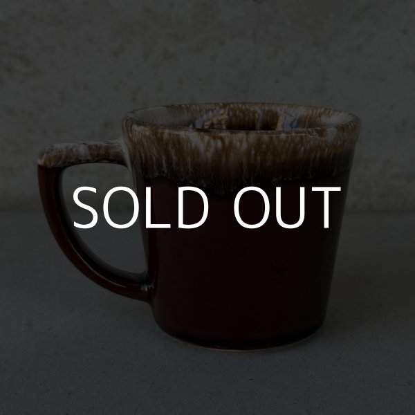 画像2: VINTAGE ANTIQUE MCCOY POTTERY MUGCUP ヴィンテージ アンティーク マッコイ マグカップ コップ 食器 陶器 / コーヒーカップ  ブラウン 茶色 カフェ 喫茶店 店舗什器 アメリカ (3) (2)