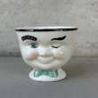 画像1: VINTAGE ANTIQUE BAILEYS SUGAR POT ヴィンテージ アンティーク ベイリーズ フェイスカップ シュガーポット / コレクタブル オブジェ ティーカップ マグカップ ノベルティ 1996年限定 陶器 食器 雑貨 (2) (1)