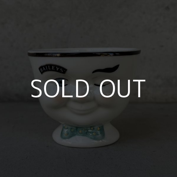 画像1: VINTAGE ANTIQUE BAILEYS SUGAR POT ヴィンテージ アンティーク ベイリーズ フェイスカップ シュガーポット / コレクタブル オブジェ ティーカップ マグカップ ノベルティ 1996年限定 陶器 食器 雑貨 (2) (1)