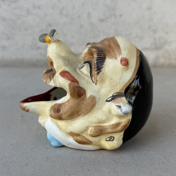 画像5: VINTAGE CERAMIC HOBO ASHTRAY ヴィンテージ セラミック アシュトレイ / JAPAN オキュパイドジャパン コレクタブル オブジェ 陶器 灰皿 輸出用 日本製 C (5)