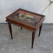 画像1: VINTAGE ANTIQUE SIDE TABLE J.&P.COATS' THREAD ヴィンテージ アンティーク サイドテーブル / コレクタブル ディスプレイ アドバタイジング 陳列棚 飾り棚 木製 家具 店舗什器  企業物 (1)