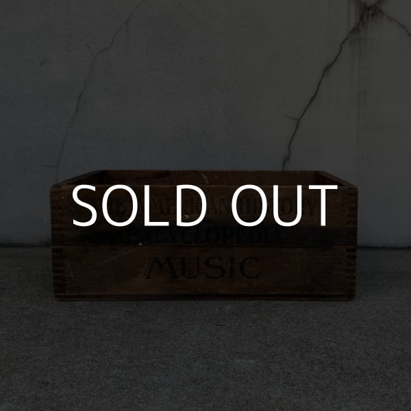 画像2: VINTAGE ANTIQUE WOOD CRATE WOODEN BOX THE AMERICAN HISTORY AND ENCYCLOPEDIA OF MUSIC ヴィンテージ アンティーク ウッドボックス 木箱 / コレクタブル 収納 ケース 店舗什器 アメリカ USA  (2)
