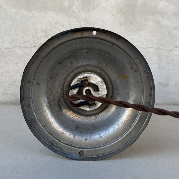 画像5: VINTAGE ANTIQUE LIGHTING ヴィンテージ アンティーク  シーリングライト 天井照明  / ライト ランプ ガラスシェード インテリア 真鍮 電気 ショップ 店舗什器 E26 アメリカ (5)