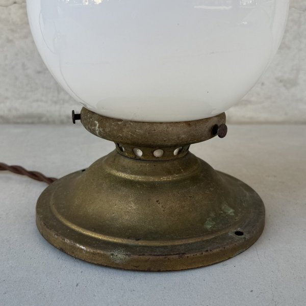 画像4: VINTAGE ANTIQUE LIGHTING ヴィンテージ アンティーク  シーリングライト 天井照明  / ライト ランプ ガラスシェード インテリア 真鍮 電気 ショップ 店舗什器 E26 アメリカ (4)