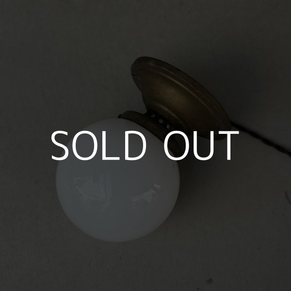 画像1: VINTAGE ANTIQUE LIGHTING ヴィンテージ アンティーク  シーリングライト 天井照明  / ライト ランプ ガラスシェード インテリア 真鍮 電気 ショップ 店舗什器 E26 アメリカ (1)