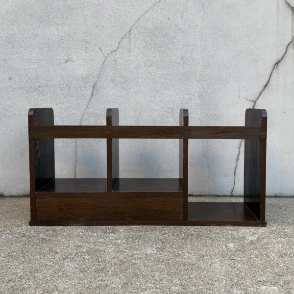 画像3: アンティーク 昭和レトロ 古道具 本立て 本棚 ブックスタンド / インテリア 収納 木製 家具 古民家 蔵 うぶだし (3)