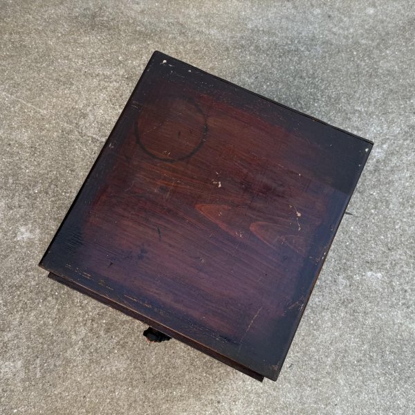 画像6: アンティーク 昭和レトロ 古道具 小引き出し 棚 チェスト / レターケース 書類入れ ５段 木製 収納 家具 古民家 蔵 うぶだし (6)