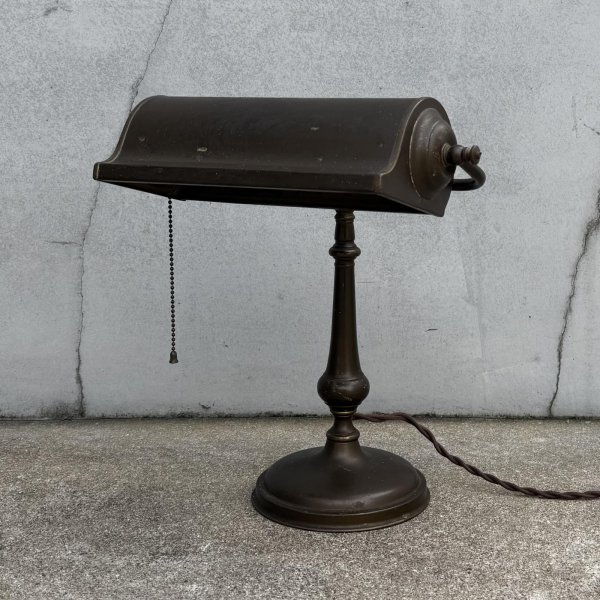 画像1: VINTAGE ANTIQUE DESKLAMP ヴィンテージ アンティーク デスクランプ スタンドライト 卓上ライト テーブルランプ 照明 /  インテリア 店舗什器 アメリカ (1)