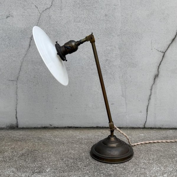 画像5: VINTAGE ANTIQUE FARIES DESKLAMP STANDLIGHT ヴィンテージ アンティーク フェアリーズ デスクライト スタンドライト 卓上照明 / コレクタブル テーブルランプ ブラス 真鍮 E26 店舗什器 BE アメリカ (5)