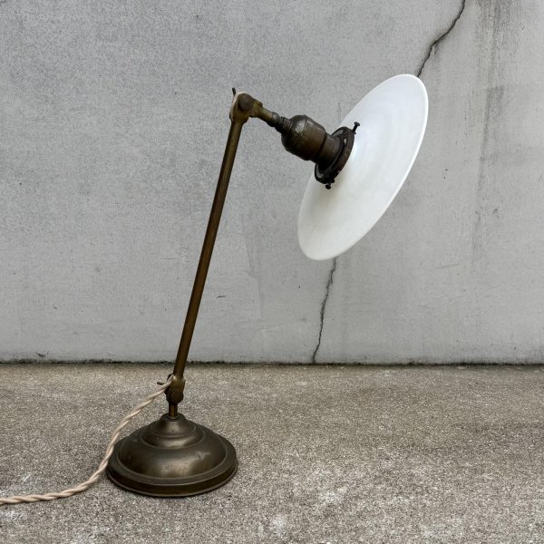 画像4: VINTAGE ANTIQUE FARIES DESKLAMP STANDLIGHT ヴィンテージ アンティーク フェアリーズ デスクライト スタンドライト 卓上照明 / コレクタブル テーブルランプ ブラス 真鍮 E26 店舗什器 BE アメリカ (4)