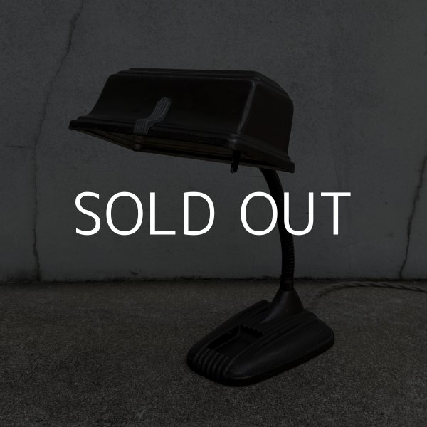 画像1: VINTAGE ANTIQUE DESKLAMP ヴィンテージ アンティーク デスクランプ スタンドライト 卓上ライト テーブルランプ 照明 / グースネック アイアン 鉄 店舗什器 アメリカ (1)