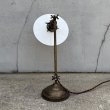 画像3: VINTAGE ANTIQUE FARIES DESKLAMP STANDLIGHT ヴィンテージ アンティーク フェアリーズ デスクライト スタンドライト 卓上照明 / コレクタル テーブルランプ ブラス ミルクガラスシェード 真鍮 E26 店舗什器 アメリカ  (3)
