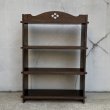 画像2: ANTIQUE VINTAGE アンティーク ヴィンテージ 昭和レトロ 古道具 くさび棚 楔棚 本棚 / 木製 収納 4段 棚 家具 古家具 古民家 蔵 うぶだし (2)