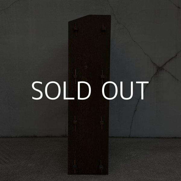 画像4: ANTIQUE VINTAGE アンティーク ヴィンテージ 昭和レトロ 古道具 くさび棚 楔棚 本棚 / 木製 収納 4段 棚 家具 古家具 古民家 蔵 うぶだし (4)