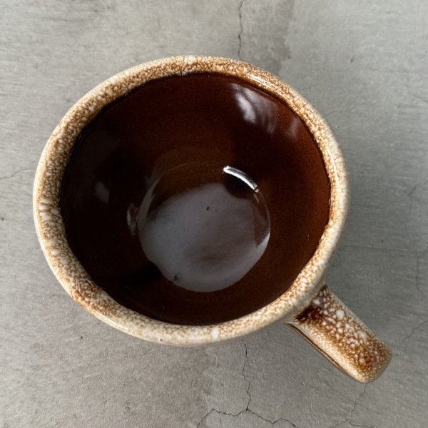 画像4: VINTAGE ANTIQUE CUP AND SAUCER ヴィンテージ アンティーク カップ＆ソーサー マグ 食器 陶器 / コーヒーカップ ブラウン 茶色 カフェ 喫茶店 店舗什器 アメリカ b (4)