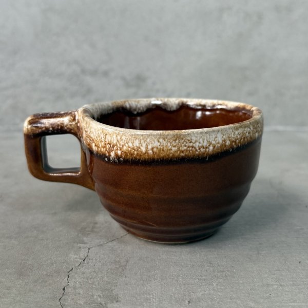 画像7: VINTAGE ANTIQUE CUP AND SAUCER ヴィンテージ アンティーク カップ＆ソーサー マグ 食器 陶器 / コーヒーカップ ブラウン 茶色 カフェ 喫茶店 店舗什器 アメリカ a (7)