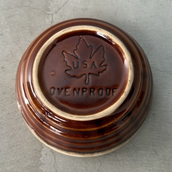 画像7: VINTAGE ANTIQUE BOWL ヴィンテージ アンティーク ボウル 食器 陶器 /  ブラウン 茶色 カフェ 喫茶店 店舗什器 アメリカ B (7)