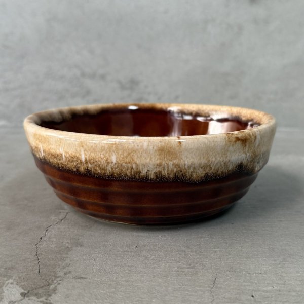 画像4: VINTAGE ANTIQUE BOWL ヴィンテージ アンティーク ボウル 食器 陶器 /  ブラウン 茶色 カフェ 喫茶店 店舗什器 アメリカ B (4)