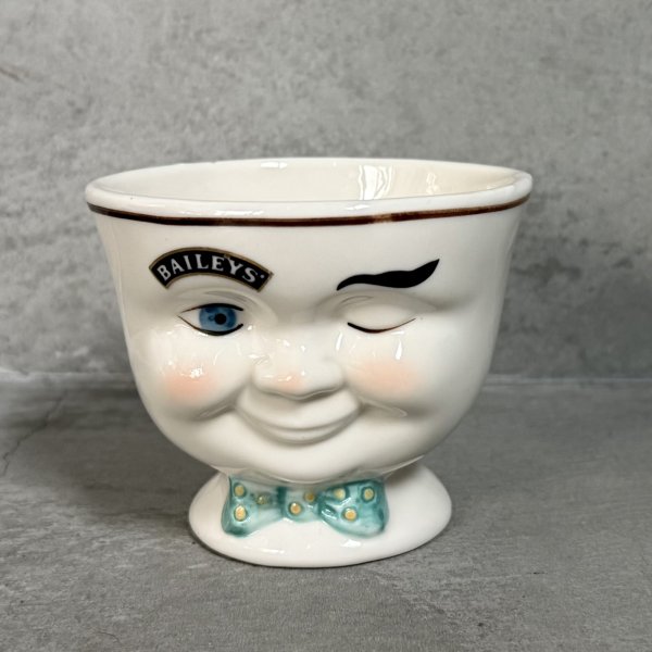 画像1: VINTAGE ANTIQUE BAILEYS SUGAR POT ヴィンテージ アンティーク ベイリーズ フェイスカップ シュガーポット / コレクタブル オブジェ ティーカップ マグカップ ノベルティ 1996年限定 陶器 食器 雑貨 B (1)