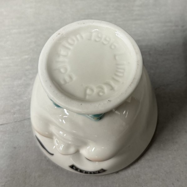 画像6: VINTAGE ANTIQUE BAILEYS SUGAR POT ヴィンテージ アンティーク ベイリーズ フェイスカップ シュガーポット / コレクタブル オブジェ ティーカップ マグカップ ノベルティ 1996年限定 陶器 食器 雑貨 B (6)