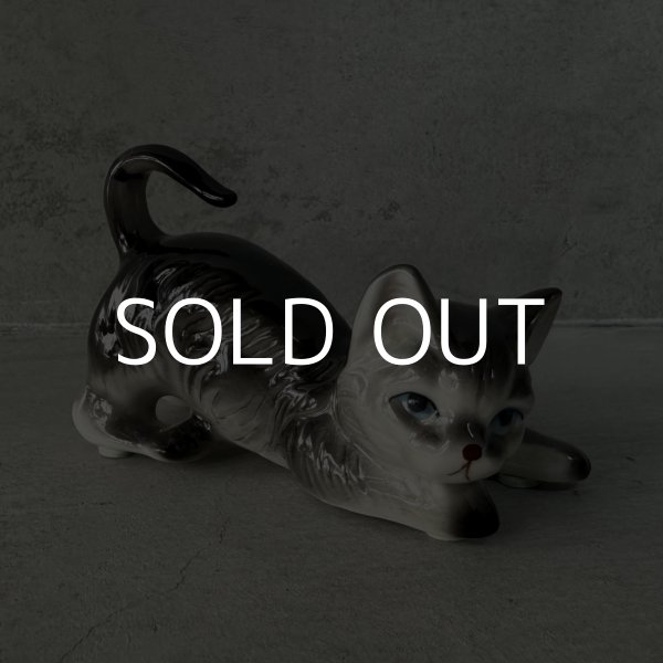 画像4: VINTAGE ANTIQUE CAT FIGURINE ヴィンテージ アンティーク 猫 ネコ オブジェ 陶器 / コレクタブル インテリア 子猫 置物 雑貨 3匹 セット アメリカ  (4)