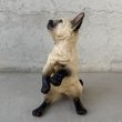 画像2: VINTAGE ANTIQUE LEFTON CAT FIGURINE ヴィンテージ アンティーク 猫 ネコ オブジェ 置物 / コレクタブル シャムネコ インテリア 陶器 雑貨 輸出用 日本製 JAPAN (2)