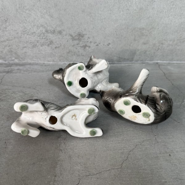 画像8: VINTAGE ANTIQUE CAT FIGURINE ヴィンテージ アンティーク 猫 ネコ オブジェ 陶器 / コレクタブル インテリア 子猫 置物 雑貨 3匹 セット アメリカ  (8)