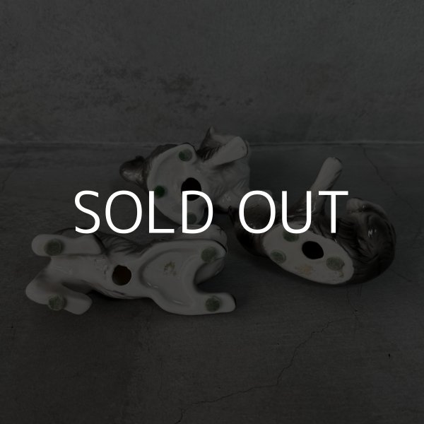 画像8: VINTAGE ANTIQUE CAT FIGURINE ヴィンテージ アンティーク 猫 ネコ オブジェ 陶器 / コレクタブル インテリア 子猫 置物 雑貨 3匹 セット アメリカ  (8)