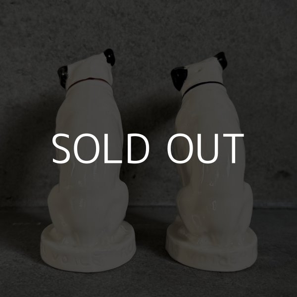 画像3: VINTAGE ANTIQUE VICTOR NIPPER DOG SALT AND PEPPER SHAKERS ヴィンテージ アンティーク ビクター ニッパー犬 ソルト＆ペッパー 塩胡椒入れ オブジェ / 陶器 コレクタブル 置物 雑貨 アメリカ (3)