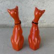 画像2: VINTAGE ANTIQUE CAT SALT AND PEPPER SHAKERS ヴィンテージ アンティーク 猫 ねこ ソルト＆ペッパー 塩胡椒入れ / 陶器 コレクタブル オブジェ 置物 雑貨 輸出用 日本製 JAPAN (2)