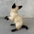 画像4: VINTAGE ANTIQUE LEFTON CAT FIGURINE ヴィンテージ アンティーク 猫 ネコ オブジェ 置物 / コレクタブル シャムネコ インテリア 陶器 雑貨 輸出用 日本製 JAPAN (4)