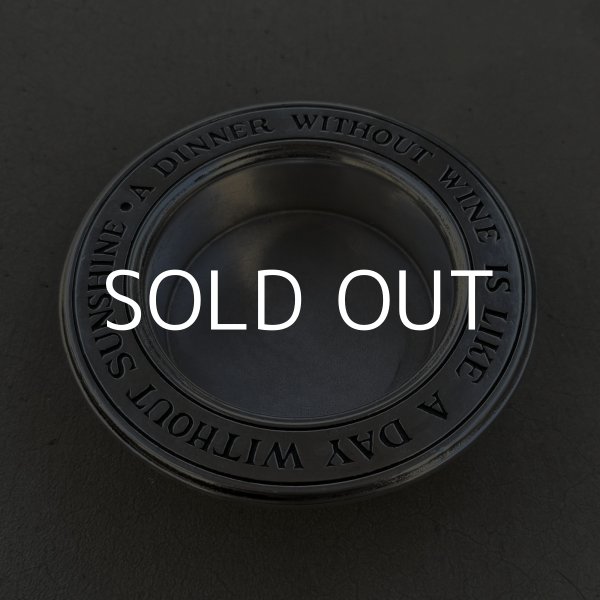 画像1: VINTAGE ANTIQUE AMERICAN INSPIRATIONSE WINE BOTTLE COASTER ヴィンテージ アンティーク トレー プレート ワインボトルコースター / インテリア ピューター 小物入れ 雑貨 店舗什器 アメリカ (1)