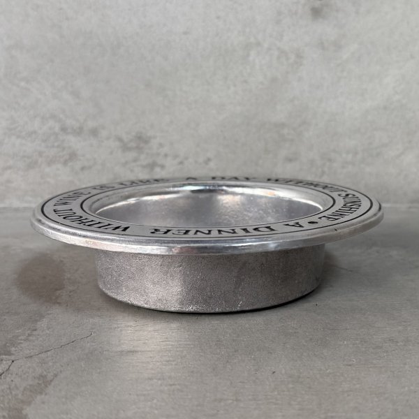 画像5: VINTAGE ANTIQUE AMERICAN INSPIRATIONSE WINE BOTTLE COASTER ヴィンテージ アンティーク トレー プレート ワインボトルコースター / インテリア ピューター 小物入れ 雑貨 店舗什器 アメリカ (5)