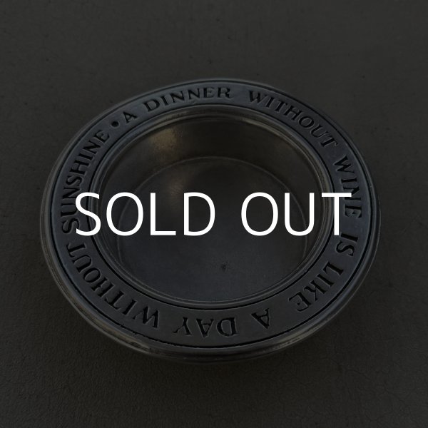 画像1: VINTAGE ANTIQUE WILTON COLUMBIA WINE BOTTLE COASTER ヴィンテージ アンティーク  ウィルトン トレー プレート ワインボトルコースター / インテリア ピューター 小物入れ 雑貨 店舗什器 アメリカ (1)