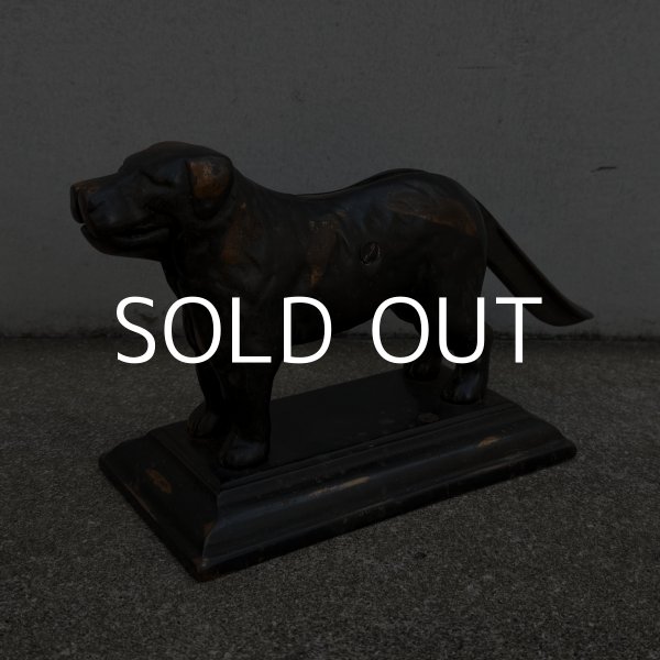 画像1: VINTAGE ANTIQUE JAPANNED NUTCRACKER CROWES IRON WORKS DOG ヴィンテージ アンティーク ジャパンド ジャパンフィニッシュ くるみ割り ナッツクラッカー 犬 / コレクタブル ディスプレイ オブジェ キャストアイアン 鋳物 置物 動物 雑貨 アメリカ (1)