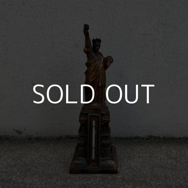 画像1: VINTAGE ANTIQUE STATUE OF LIBERTY THERMOMETER ヴィンテージ アンティーク 自由の女神 温度計 / コレクタブル オブジェ インテリア ディスプレイ 置物 雑貨 アメリカ (1)