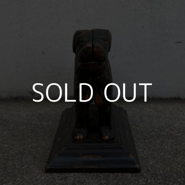 画像2: VINTAGE ANTIQUE JAPANNED NUTCRACKER CROWES IRON WORKS DOG ヴィンテージ アンティーク ジャパンド ジャパンフィニッシュ くるみ割り ナッツクラッカー 犬 / コレクタブル ディスプレイ オブジェ キャストアイアン 鋳物 置物 動物 雑貨 アメリカ (2)
