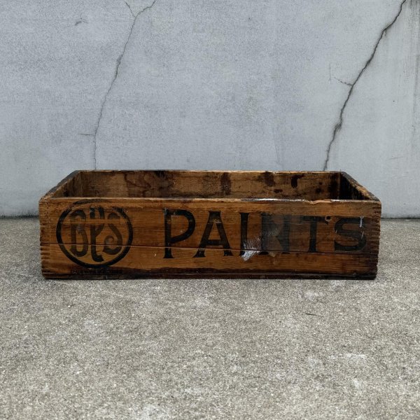 画像3: VINTAGE ANTIQUE WOOD CRATE WOODEN BOX BPS PAINTS ヴィンテージ アンティーク ウッドボックス 木箱 / コレクタブル 収納 ケース アドバタイジング 企業物 店舗什器 アメリカ  (3)
