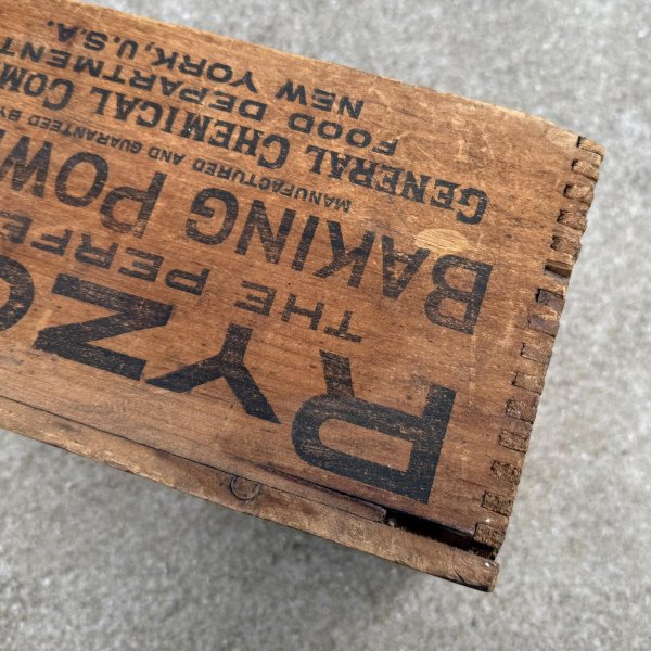 画像10: VINTAGE ANTIQUE WOOD CRATE WOODEN BOX RYZON BAKING POWDER ヴィンテージ アンティーク ウッドボックス 木箱 / コレクタブル 収納 ケース アドバタイジング 企業物 店舗什器 アメリカ  (10)